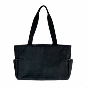 Kate Spade Black Polka Dot Large Fabric Tote